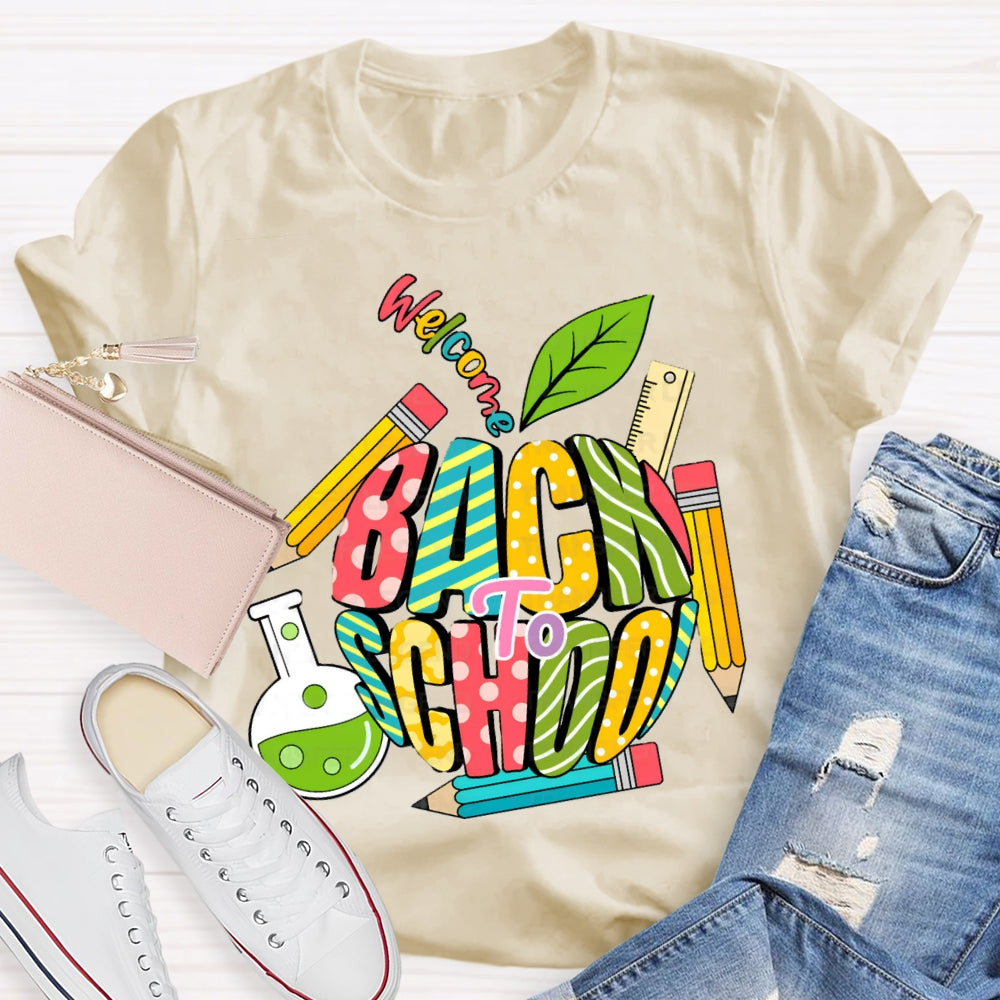Welcome Back To School Colored Pencils T-shirt