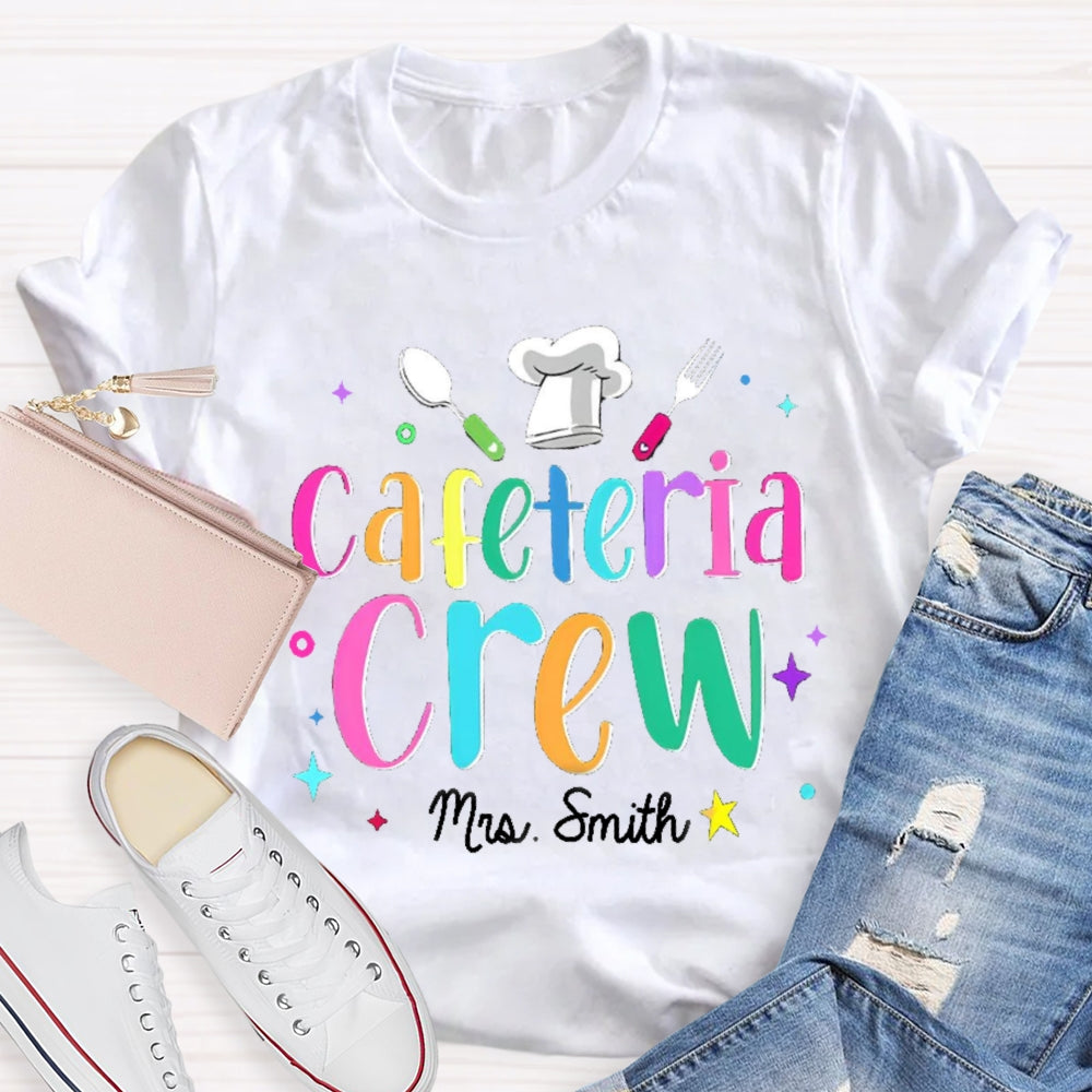 Personalized Name Cafeteria Crew Chef Hat T-shirt