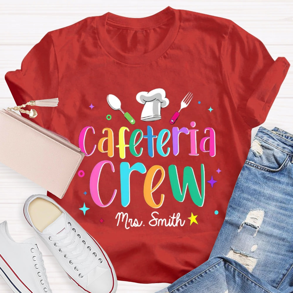 Personalized Name Cafeteria Crew Chef Hat T-shirt