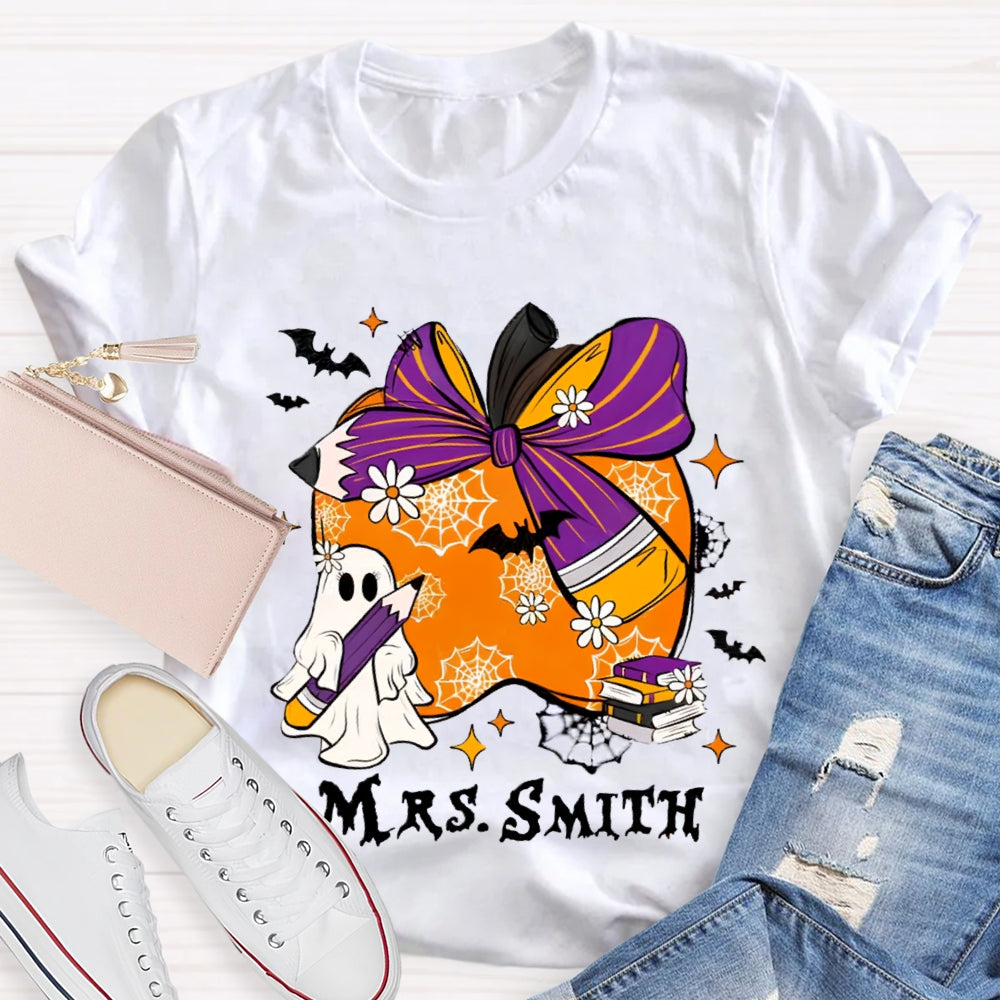 Personalized Name Halloween Apple T-Shirt