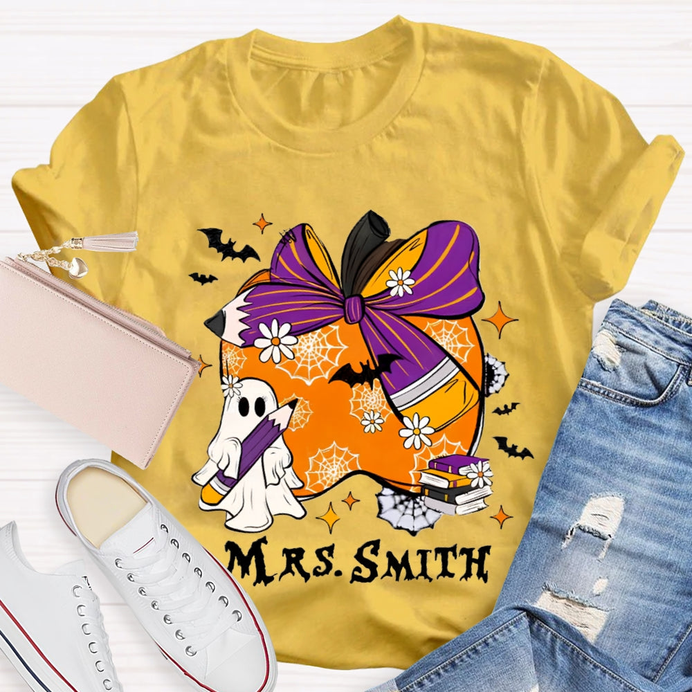 Personalized Name Halloween Apple T-Shirt