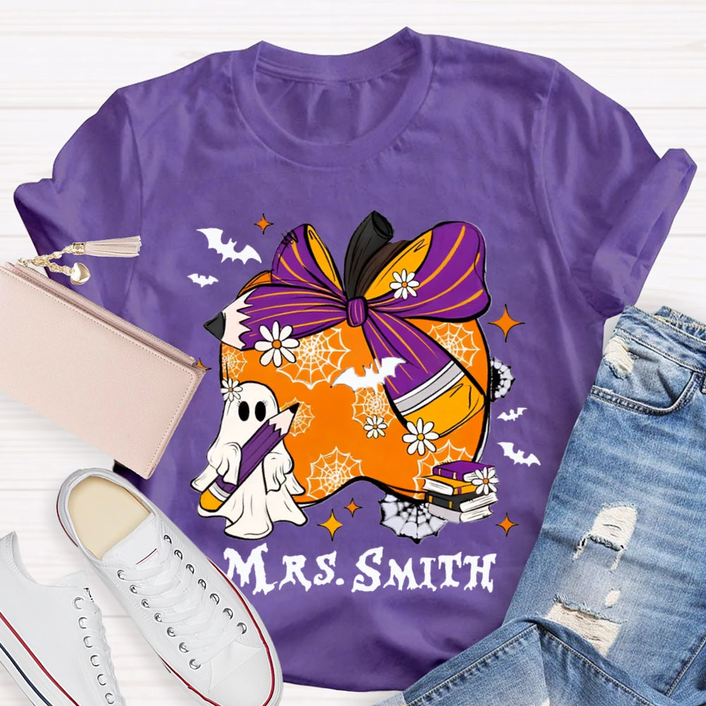 Personalized Name Halloween Apple T-Shirt
