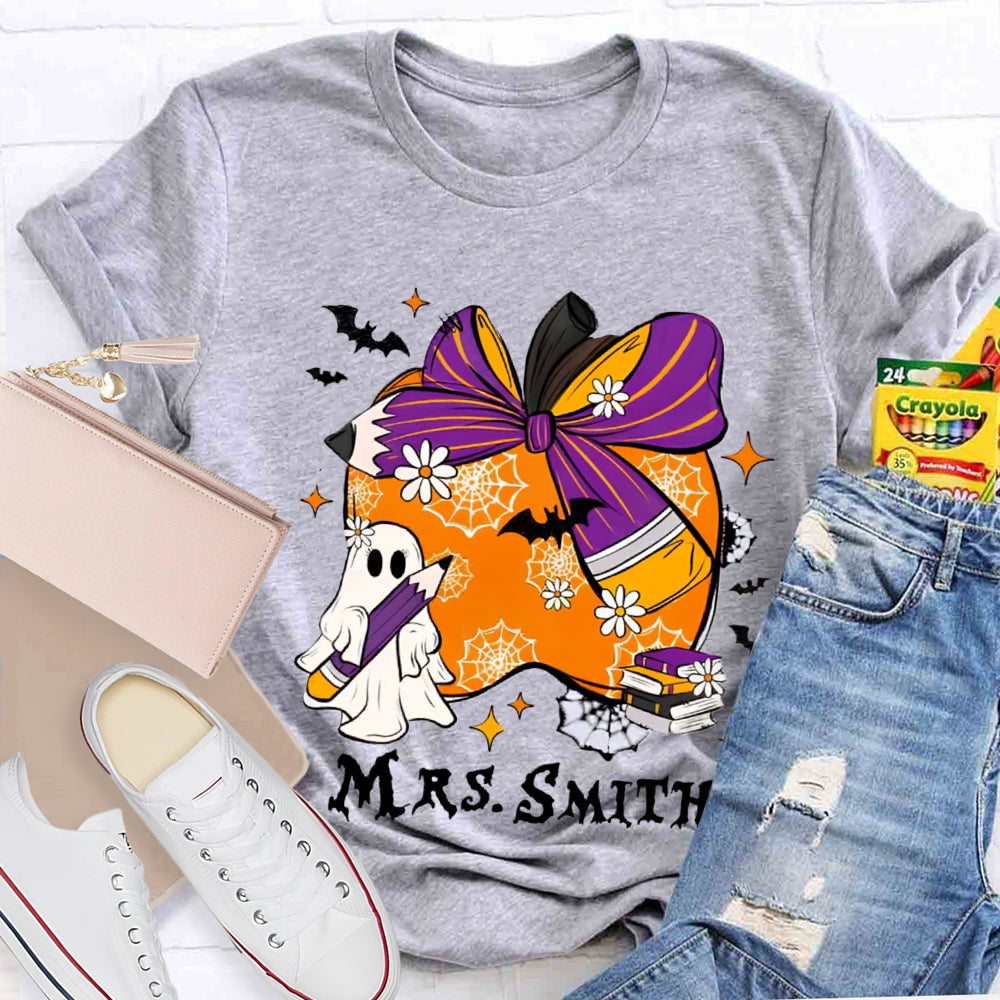 Personalized Name Halloween Apple T-Shirt