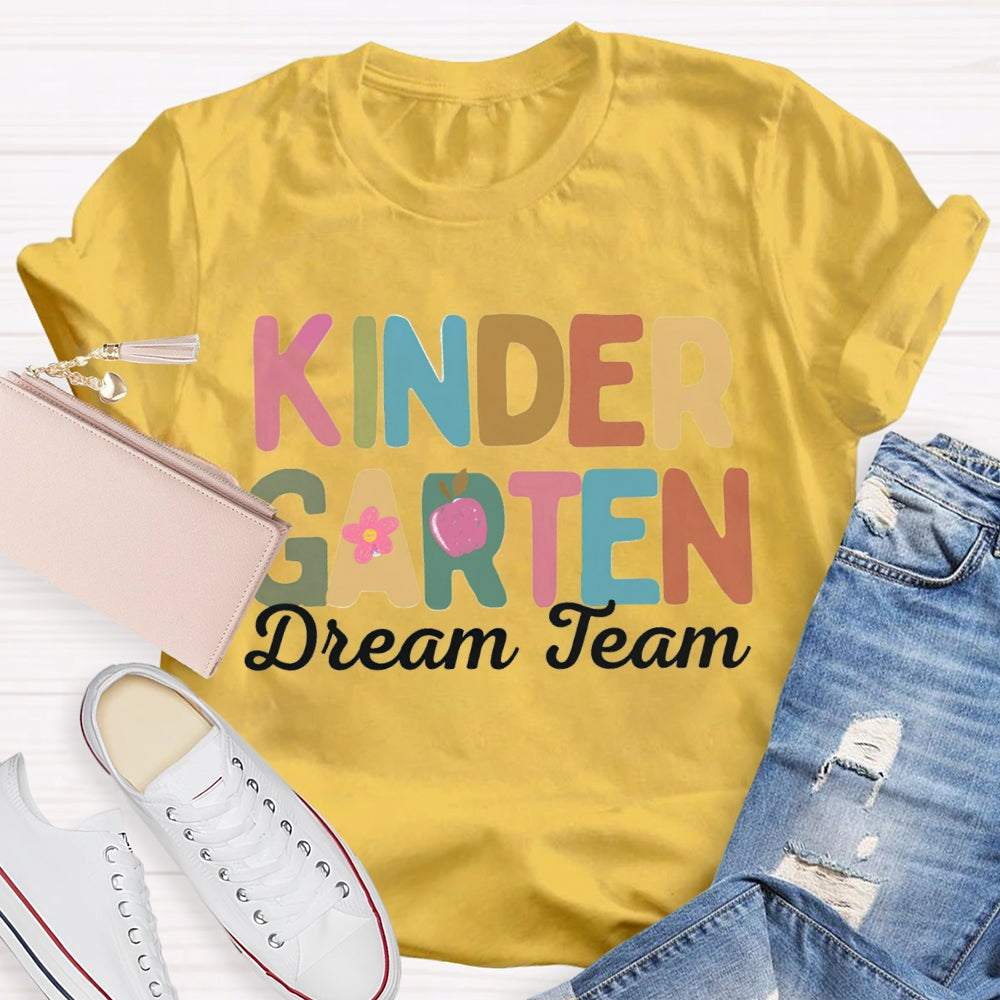 Personalized Grade Kindergarten Dream Team T-shirt