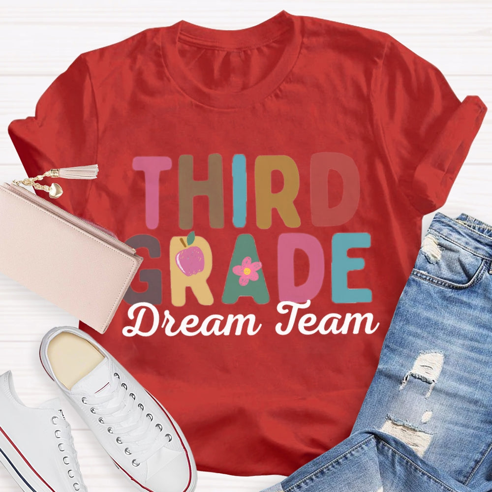 Personalized Grade Kindergarten Dream Team T-shirt