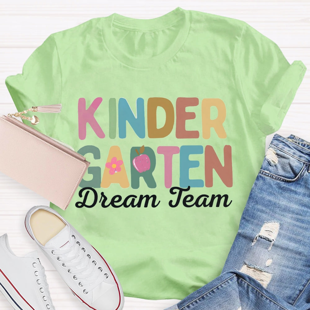 Personalized Grade Kindergarten Dream Team T-shirt