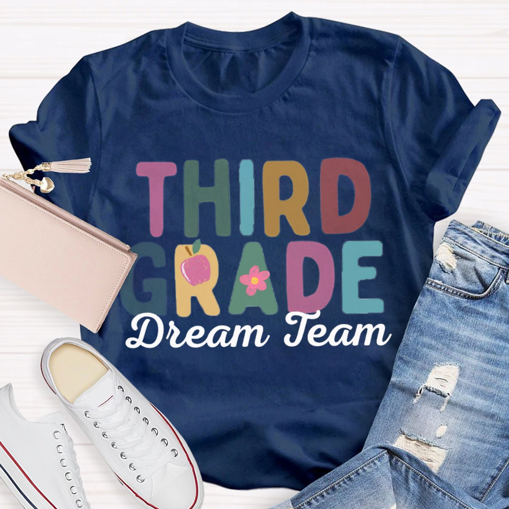 Personalized Grade Kindergarten Dream Team T-shirt