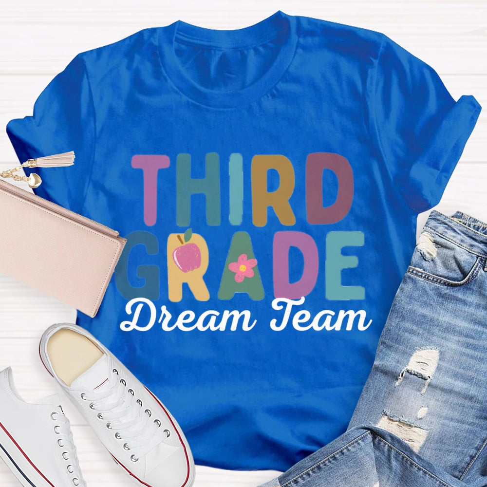 Personalized Grade Kindergarten Dream Team T-shirt