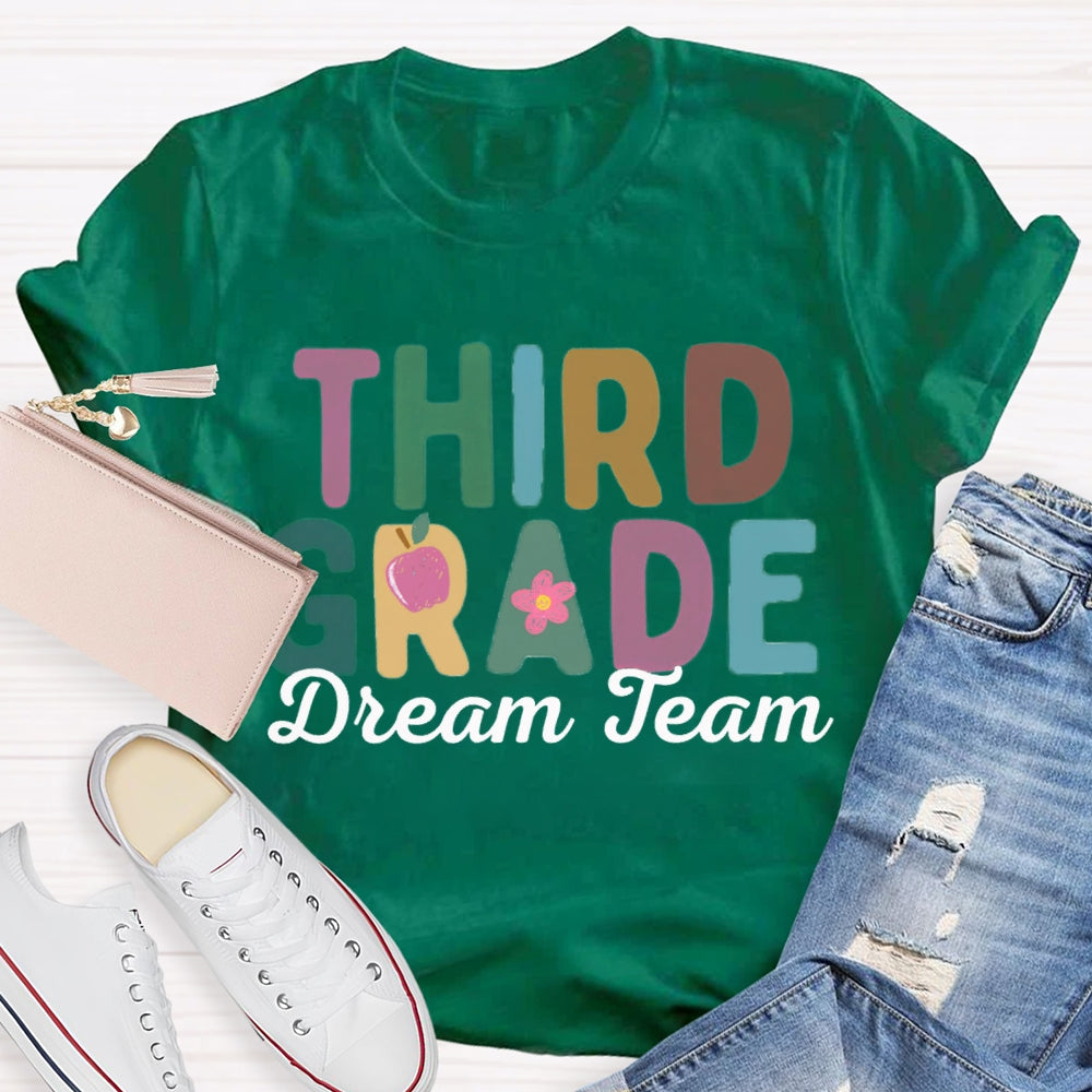 Personalized Grade Kindergarten Dream Team T-shirt