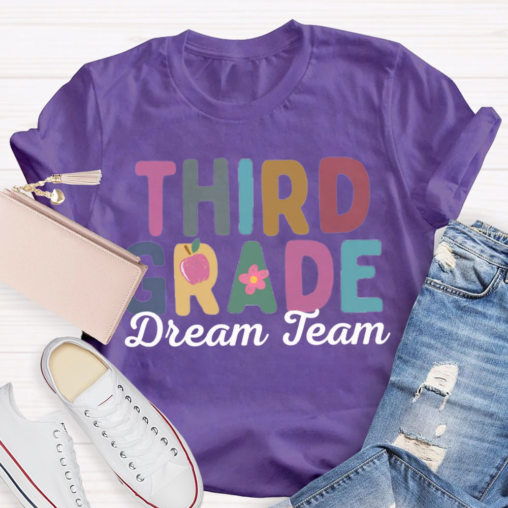 Personalized Grade Kindergarten Dream Team T-shirt