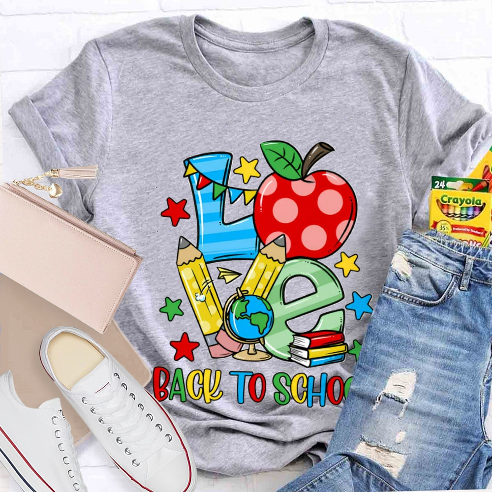 Back To School Love Heart T-shirt