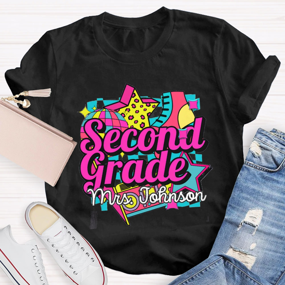Personalized Grade And Name Globe Star T-shirt
