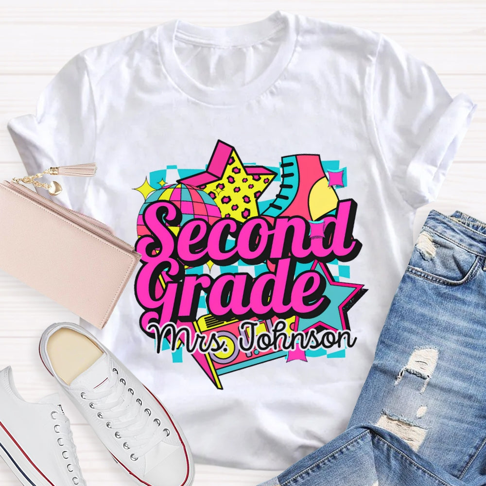 Personalized Grade And Name Globe Star T-shirt