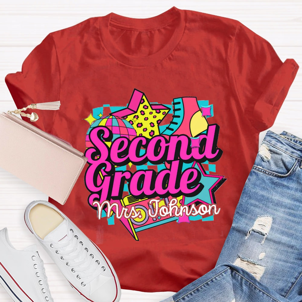 Personalized Grade And Name Globe Star T-shirt