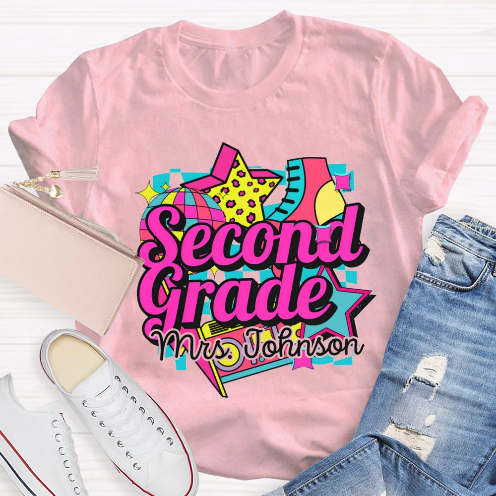 Personalized Grade And Name Globe Star T-shirt