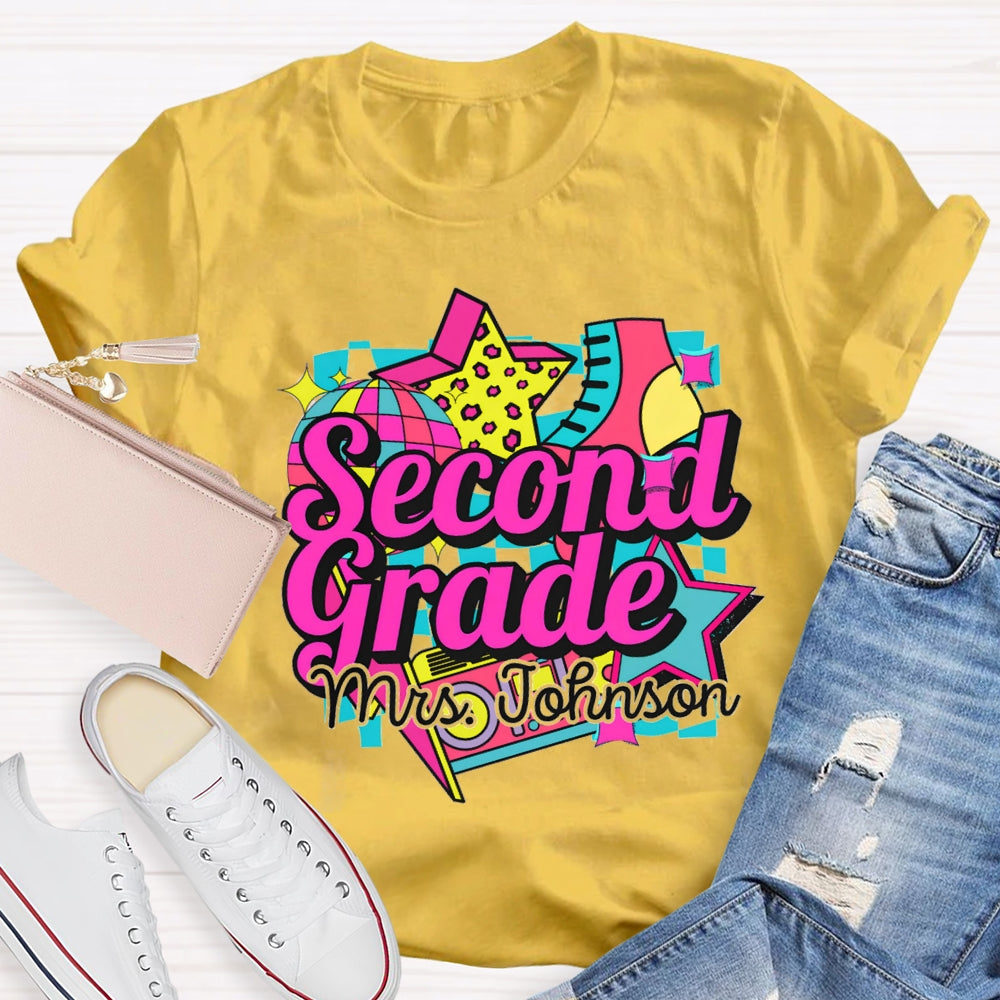 Personalized Grade And Name Globe Star T-shirt