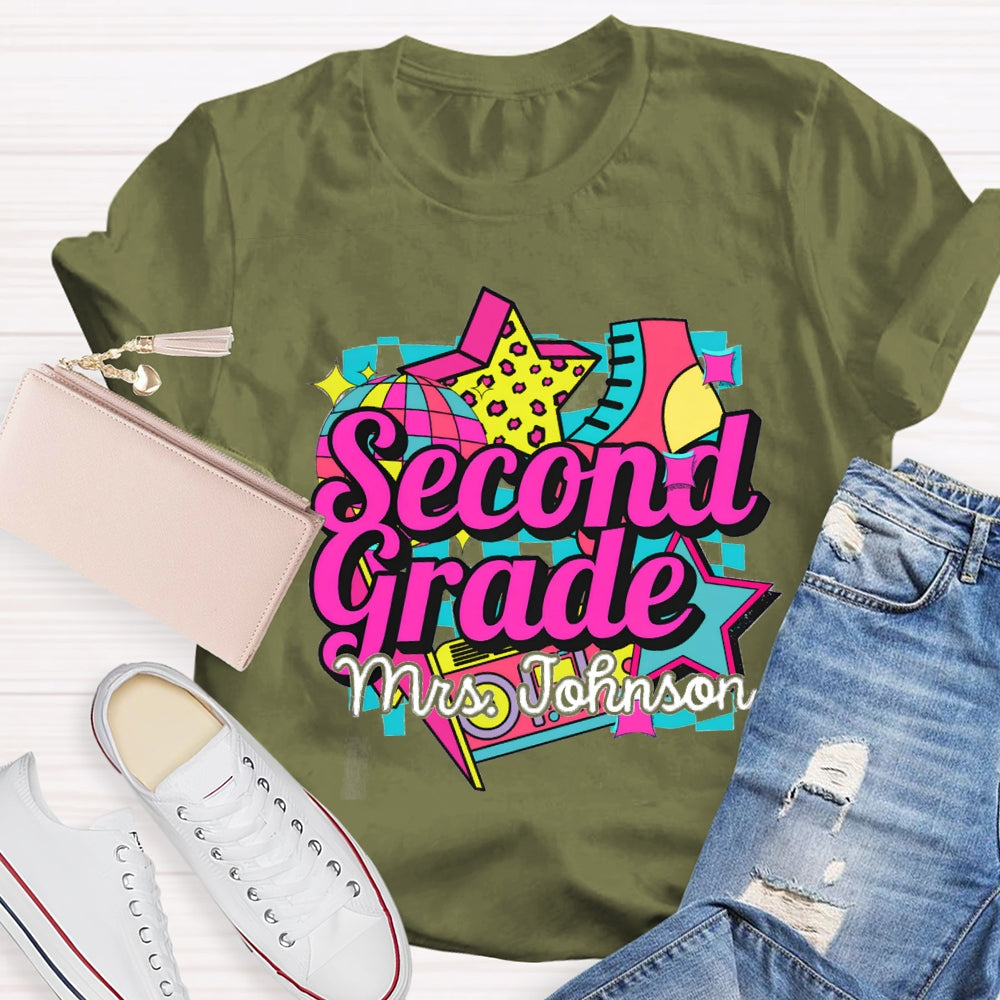 Personalized Grade And Name Globe Star T-shirt