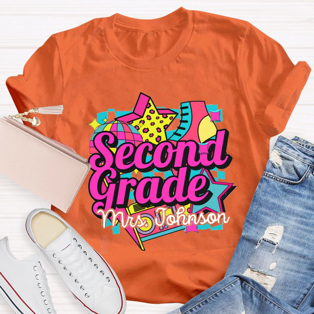 Personalized Grade And Name Globe Star T-shirt