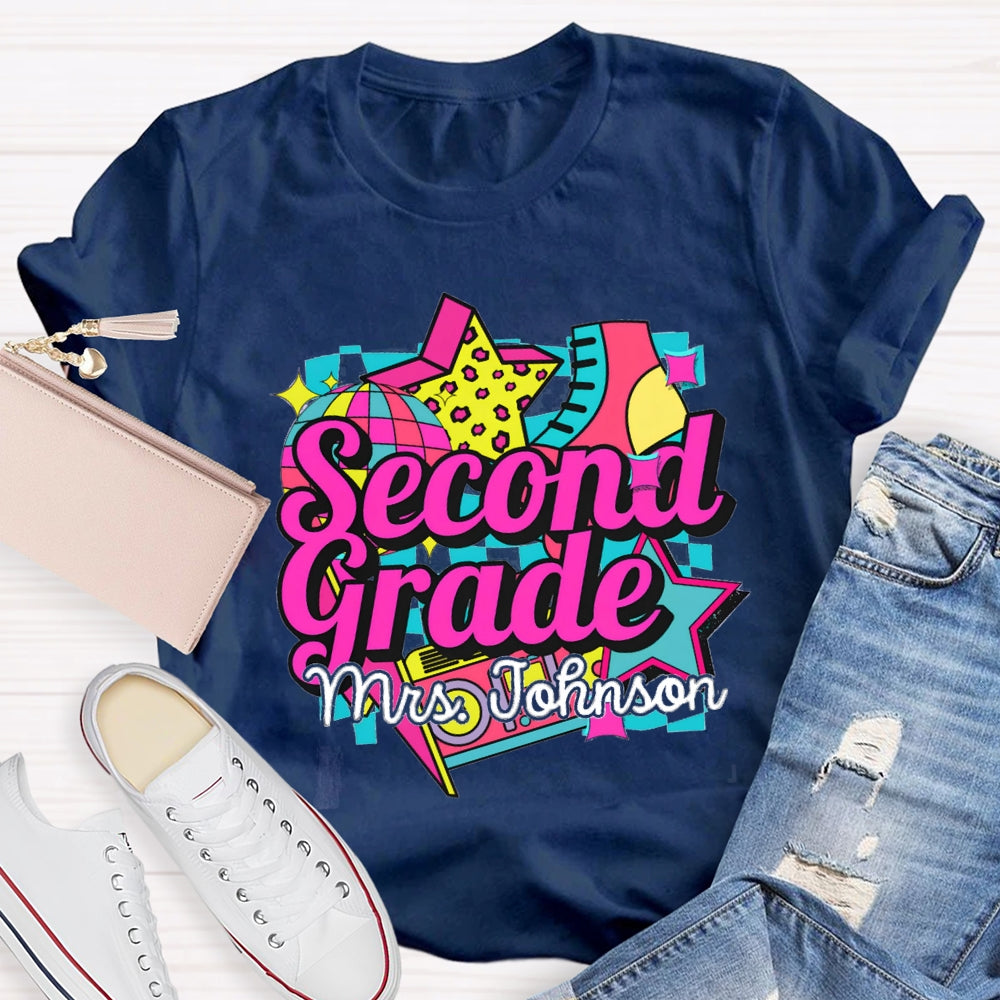 Personalized Grade And Name Globe Star T-shirt