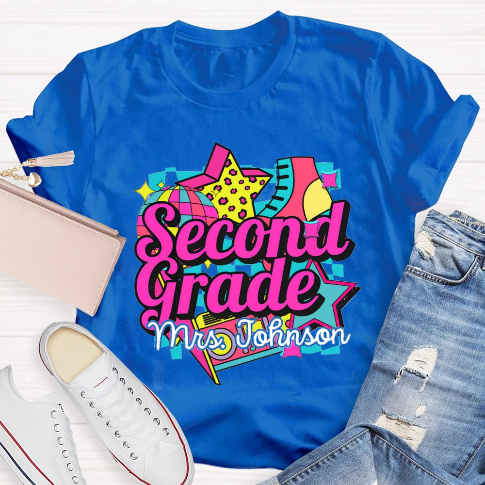 Personalized Grade And Name Globe Star T-shirt