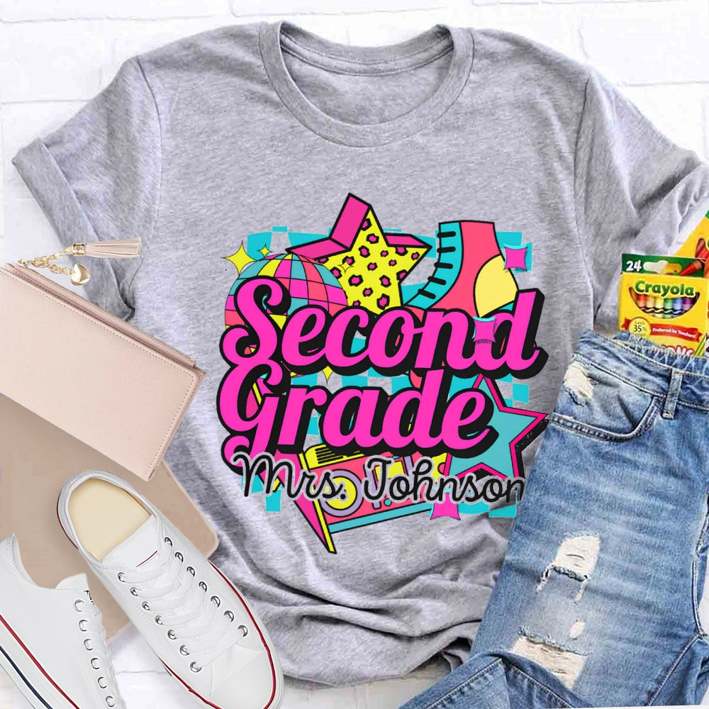 Personalized Grade And Name Globe Star T-shirt