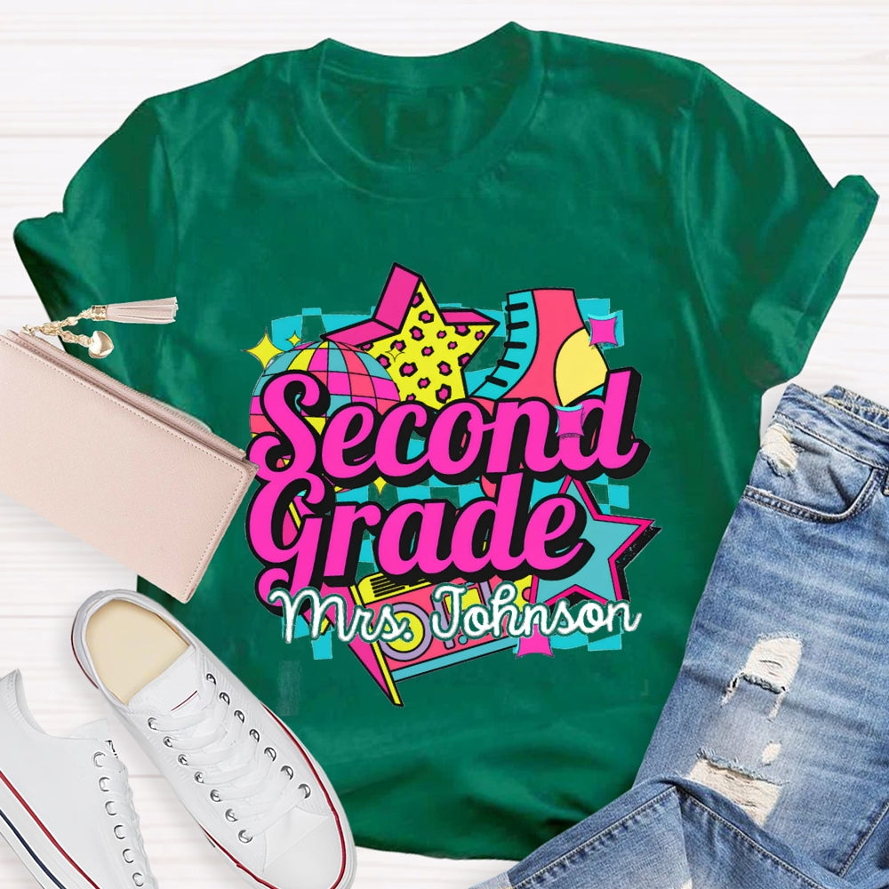 Personalized Grade And Name Globe Star T-shirt
