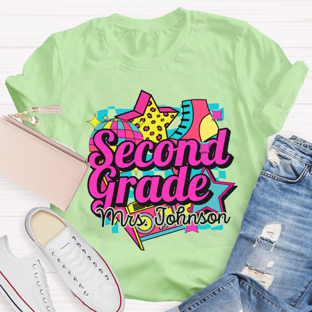Personalized Grade And Name Globe Star T-shirt
