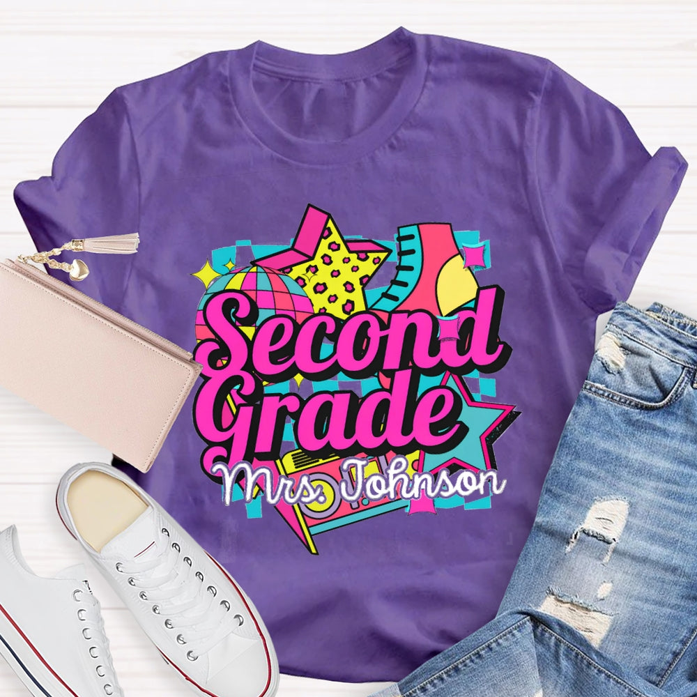 Personalized Grade And Name Globe Star T-shirt