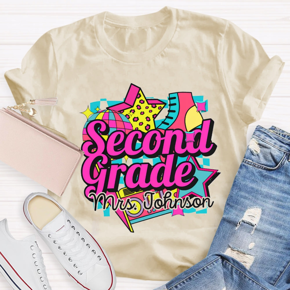 Personalized Grade And Name Globe Star T-shirt
