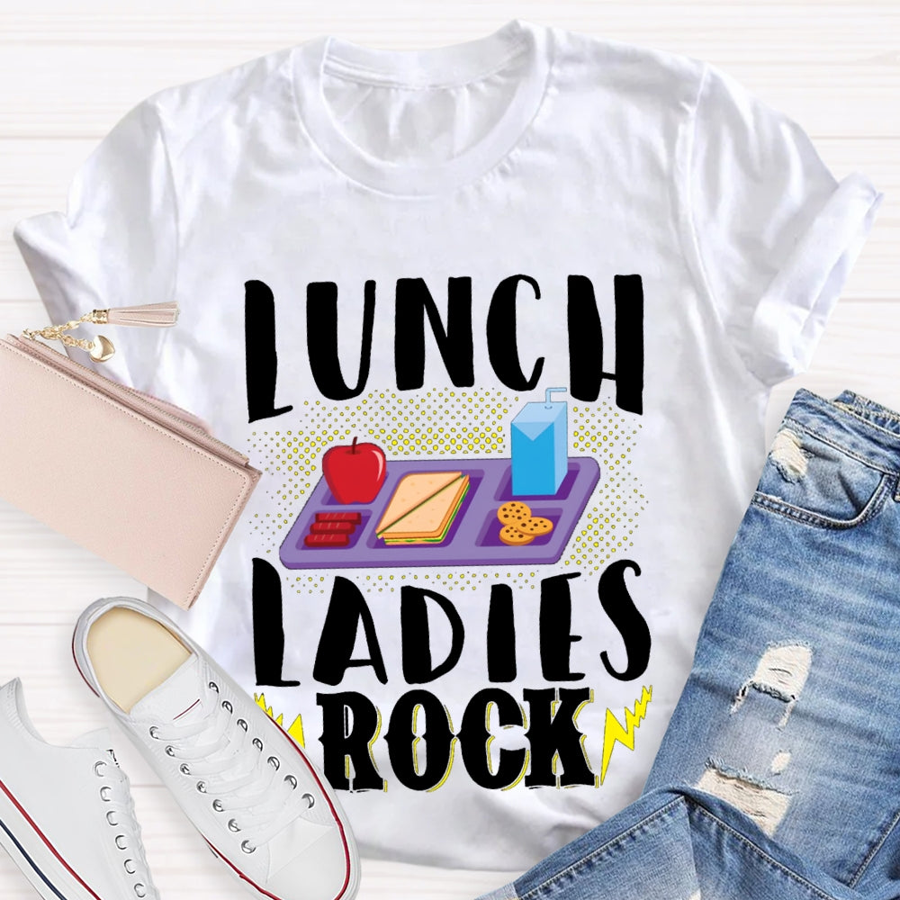 Lunch Ladies Rock Sandwiches And Milk T-shirt
