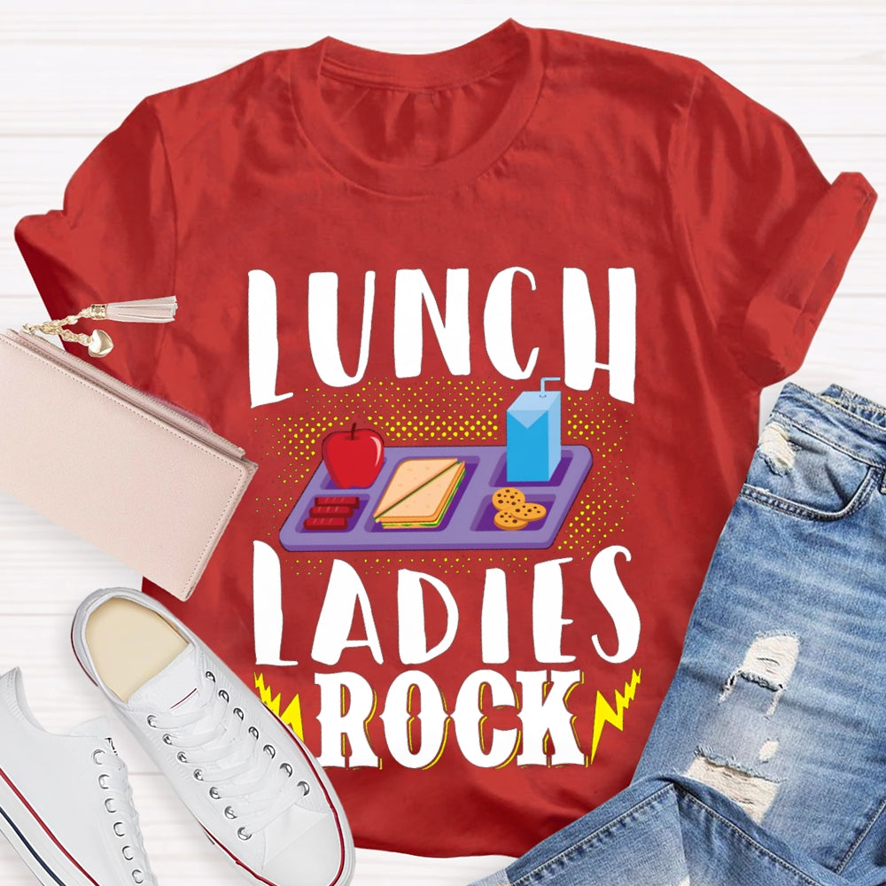 Lunch Ladies Rock Sandwiches And Milk T-shirt