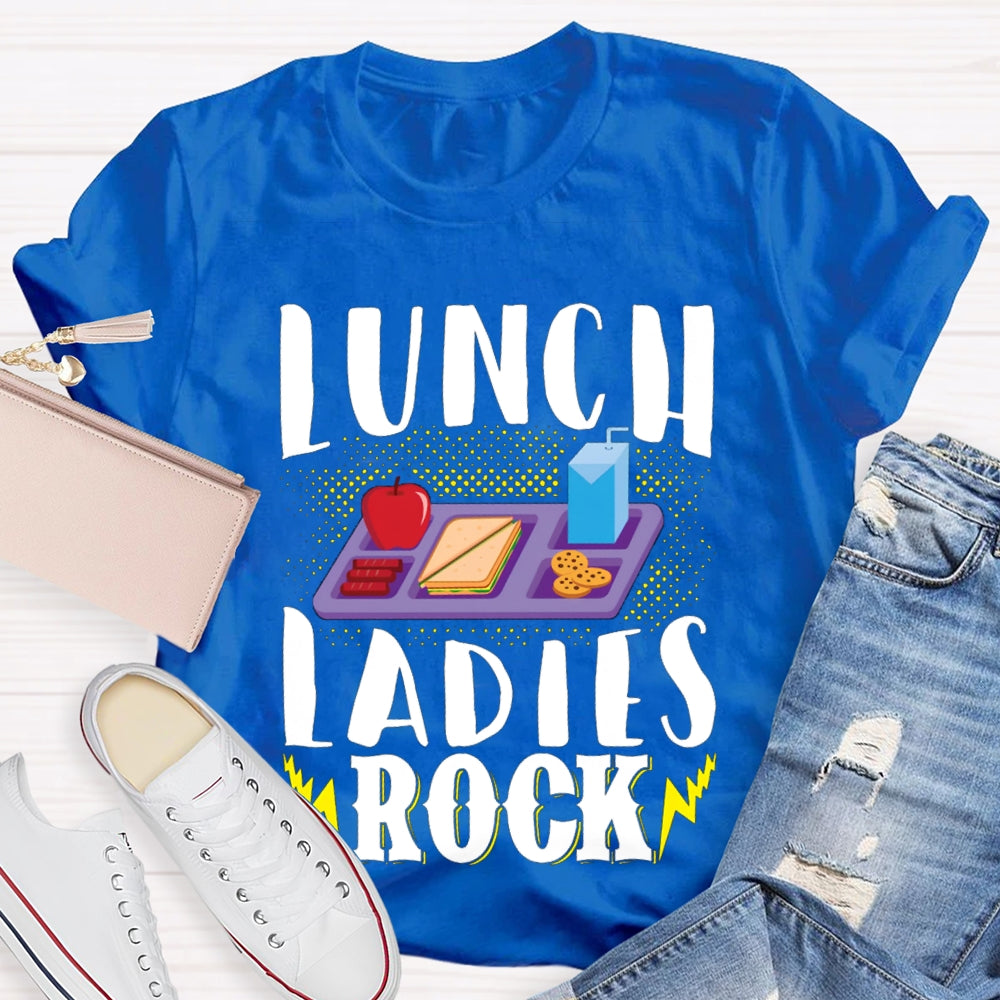 Lunch Ladies Rock Sandwiches And Milk T-shirt