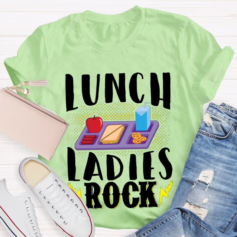 Lunch Ladies Rock Sandwiches And Milk T-shirt