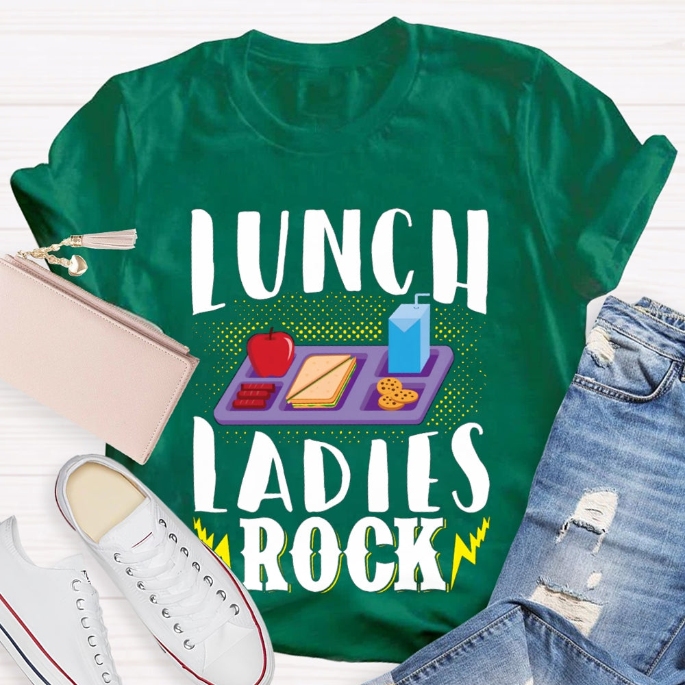 Lunch Ladies Rock Sandwiches And Milk T-shirt