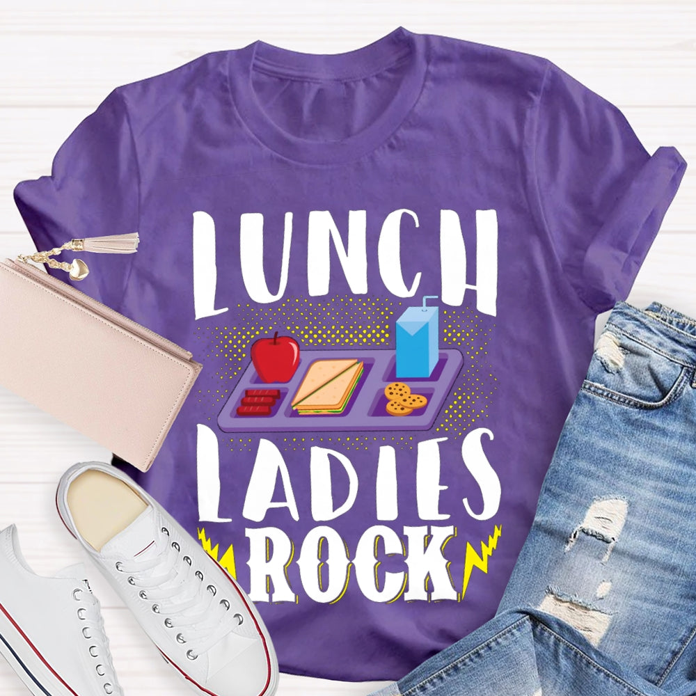 Lunch Ladies Rock Sandwiches And Milk T-shirt