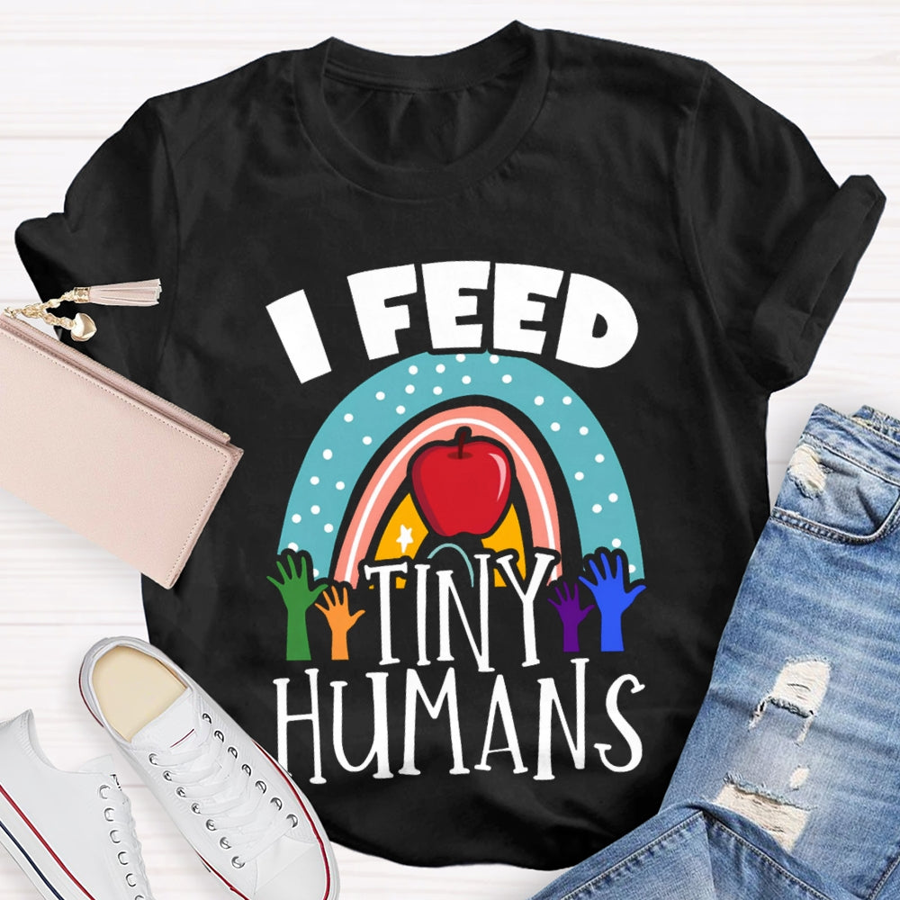 I Feed Tiny Humans Apple T-shirt