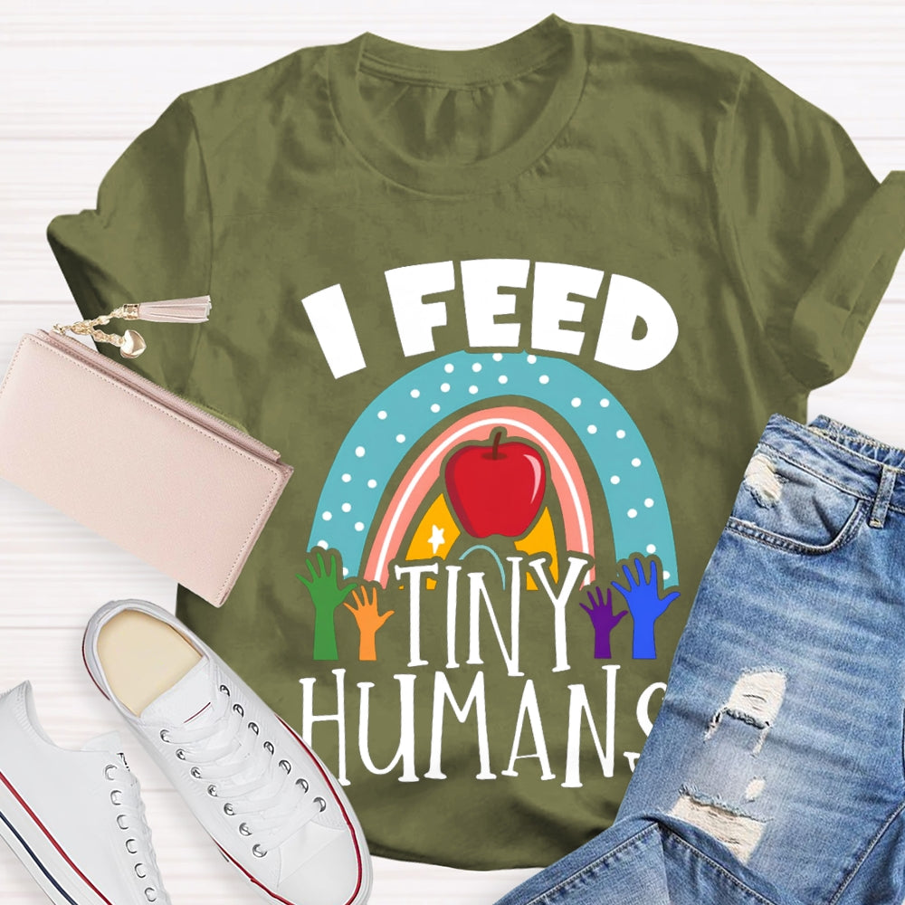 I Feed Tiny Humans Apple T-shirt