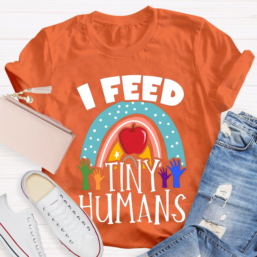 I Feed Tiny Humans Apple T-shirt
