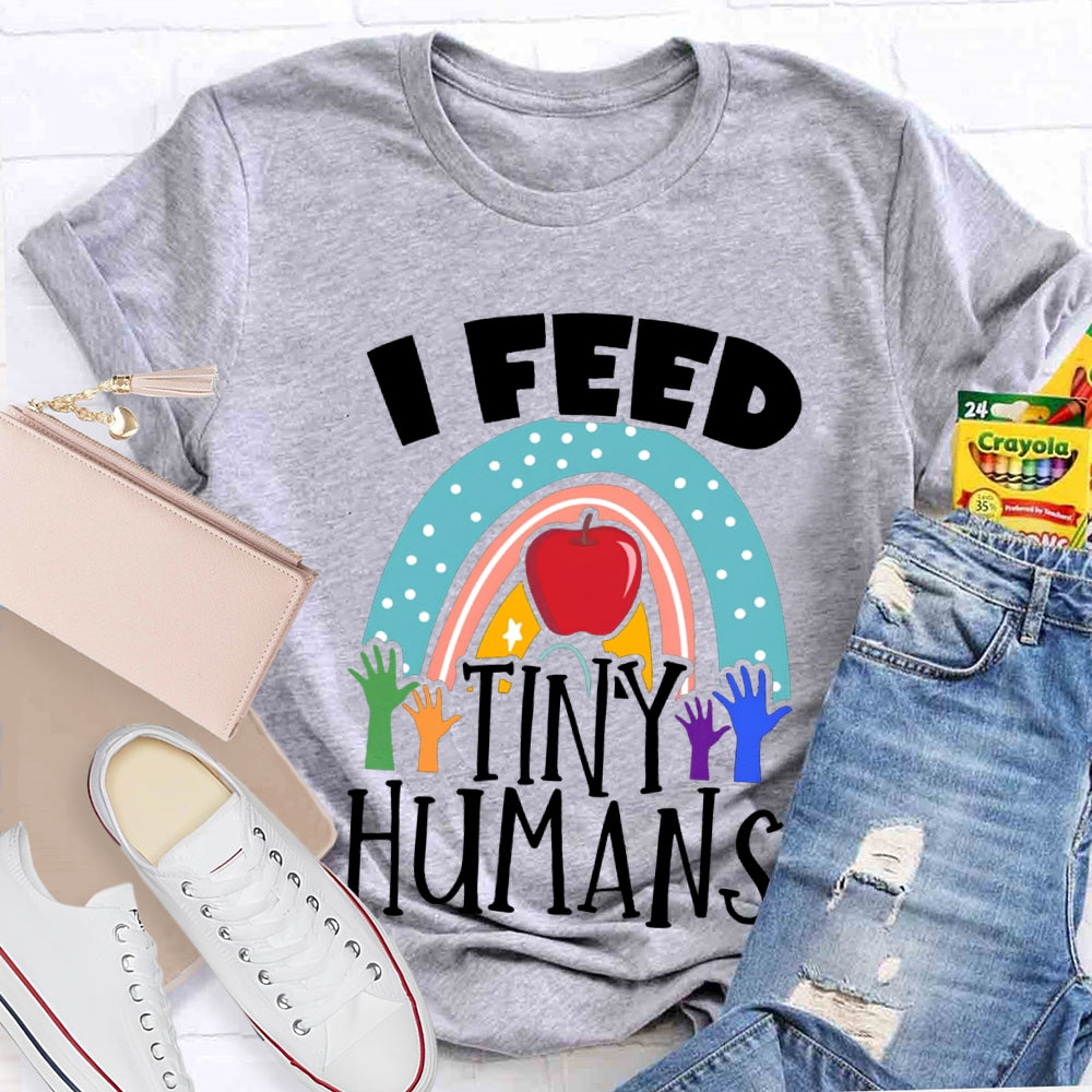 I Feed Tiny Humans Apple T-shirt