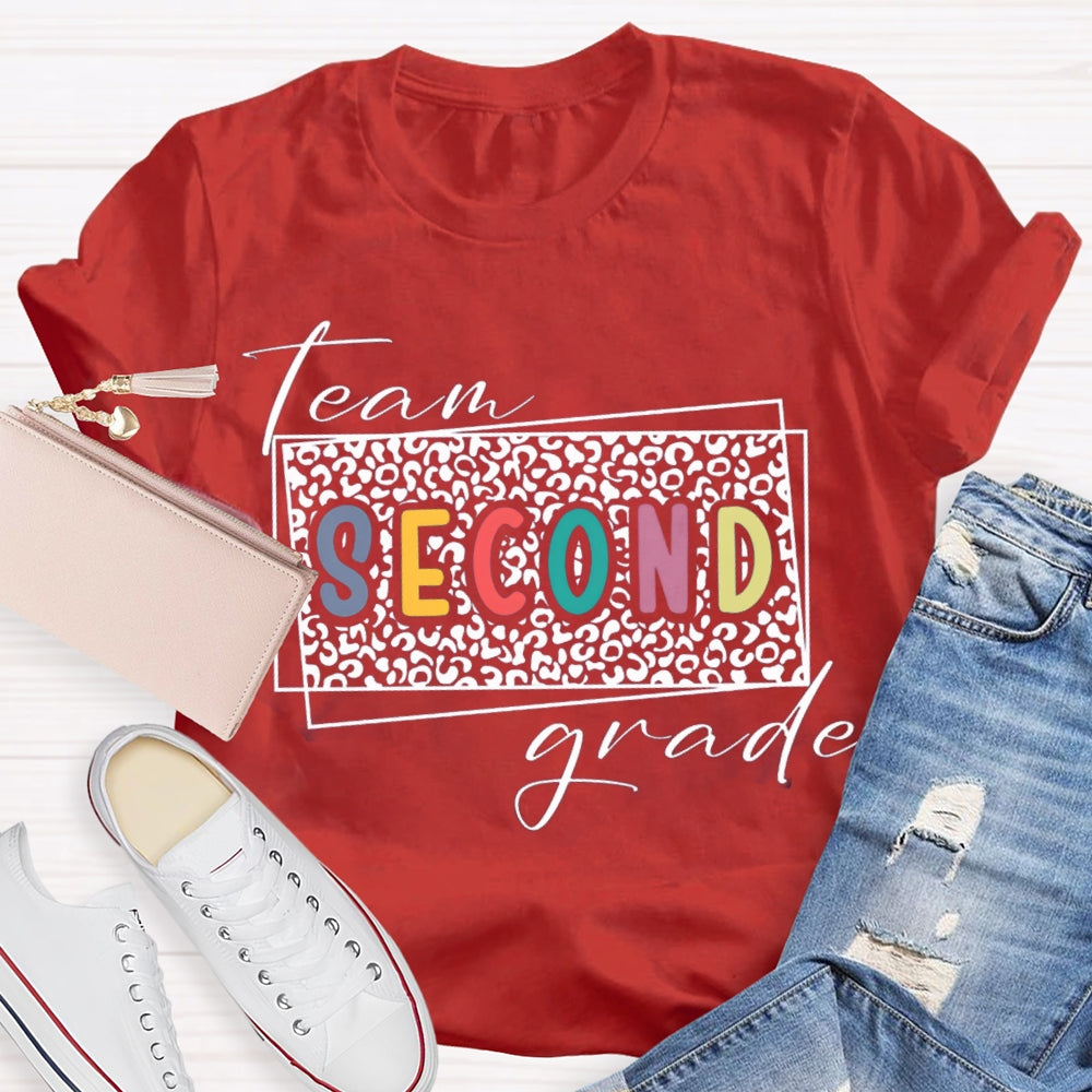 Personalized Grade Team Second Grade Teacher T-shirt
