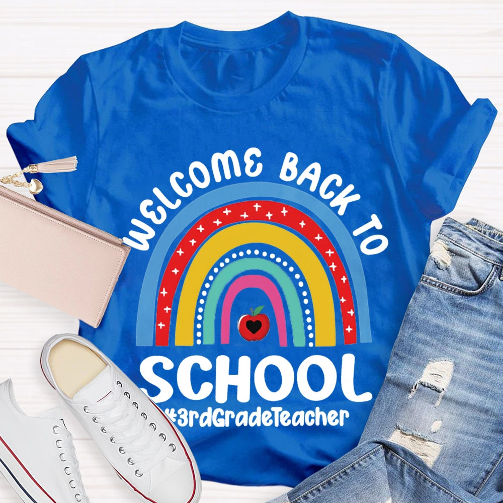 Personalized Grade Welcome Back To School 3rd Grade Teacher T-shirt