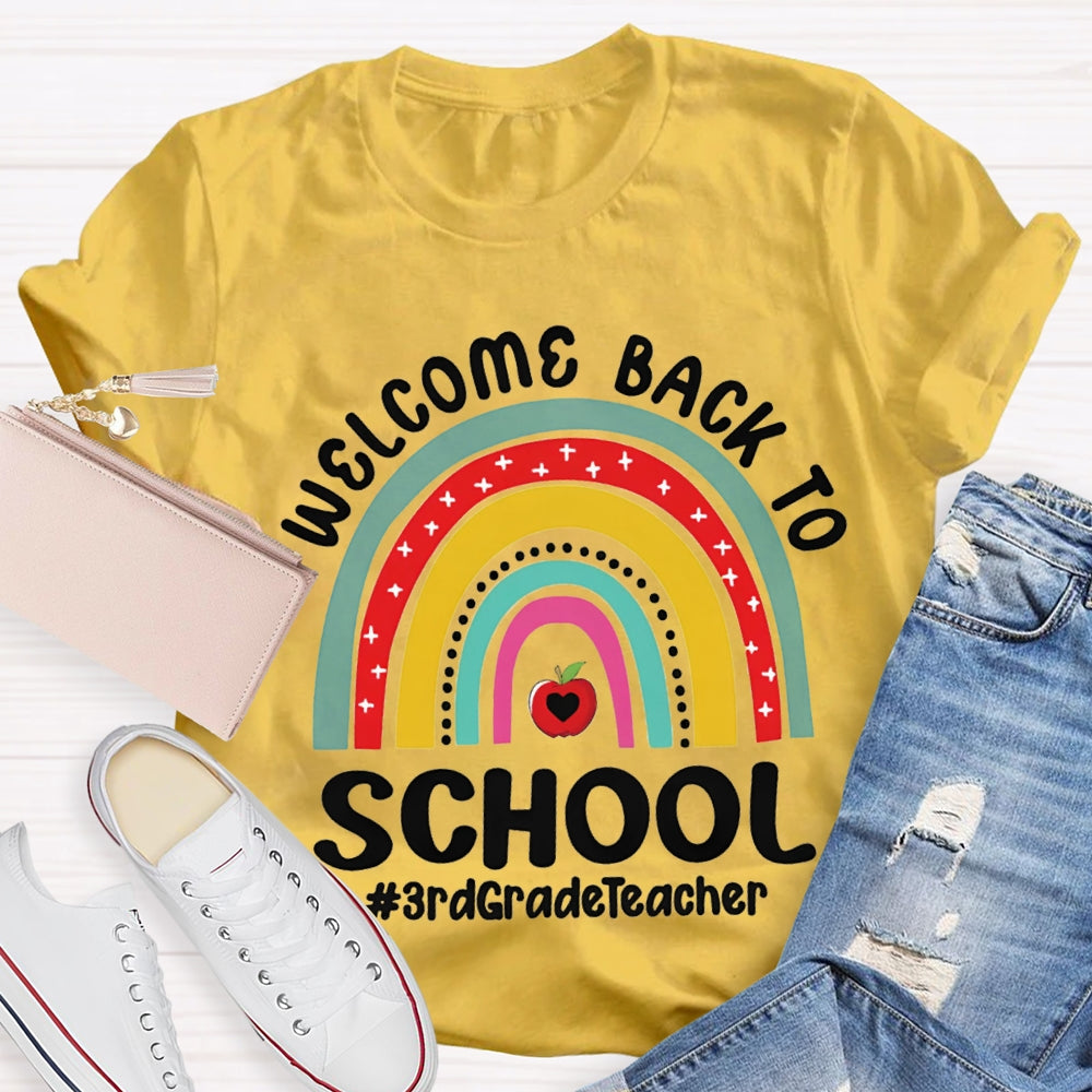 Personalized Grade Welcome Back To School 3rd Grade Teacher T-shirt