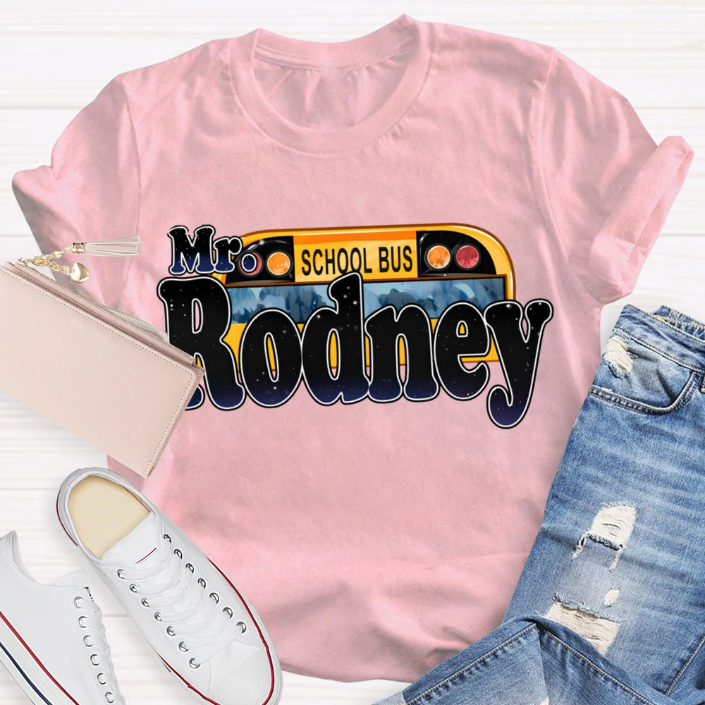 Personalized School Bus Driver Name T-shirt