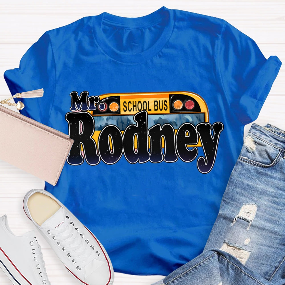 Personalized School Bus Driver Name T-shirt