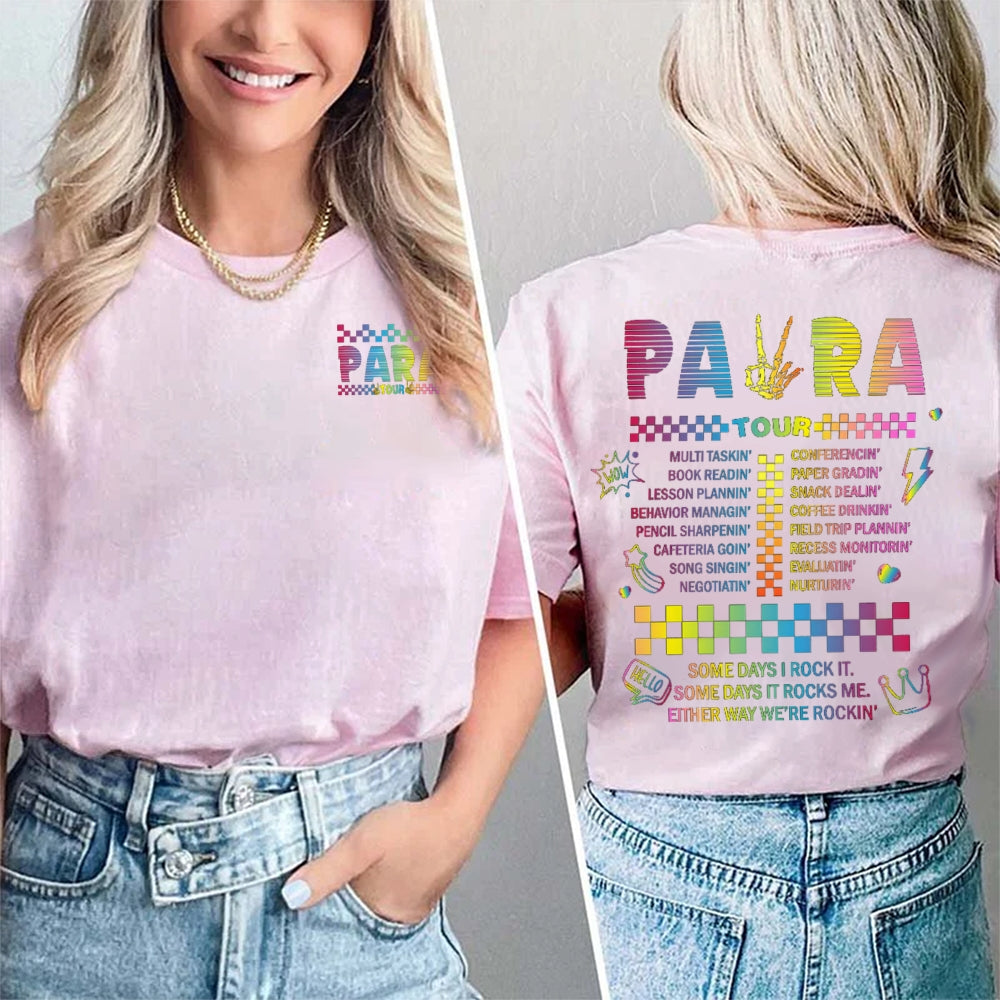 Para Tour Back To School Double Printed T-shirt