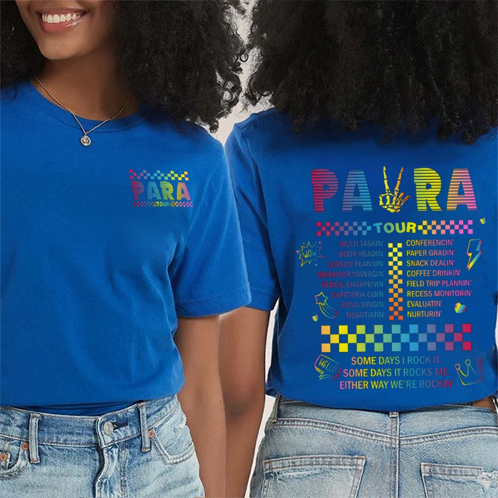 Para Tour Back To School Double Printed T-shirt