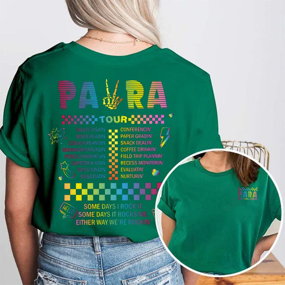 Para Tour Back To School Double Printed T-shirt