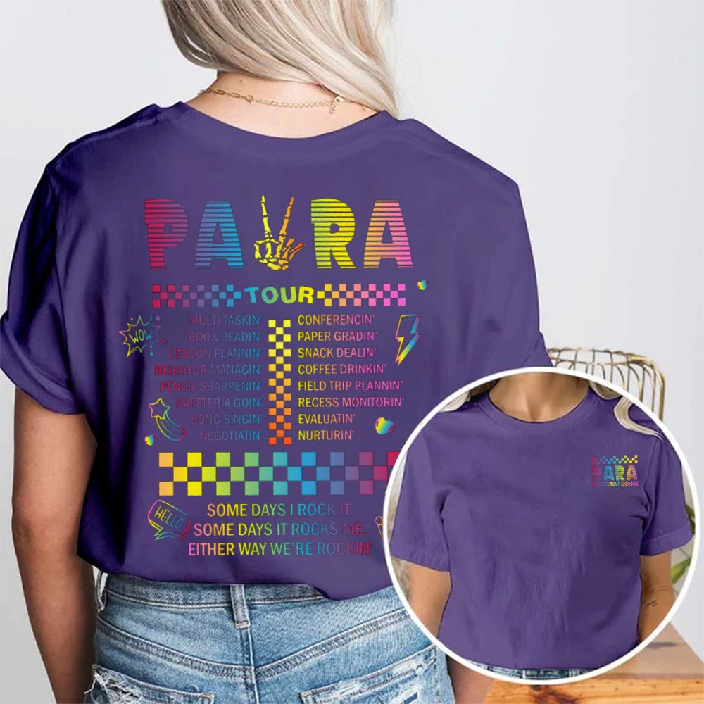 Para Tour Back To School Double Printed T-shirt