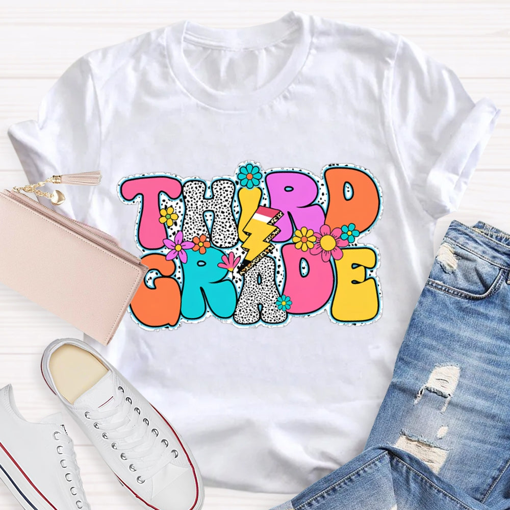 Personalized Grade Back To School Leopard Design Shirt