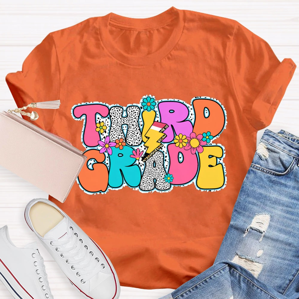 Personalized Grade Back To School Leopard Design Shirt